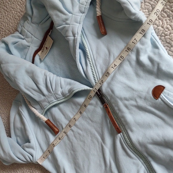 Wanakome Size Small Blue Asymmetrical Zip Jacket - Picture 9 of 16